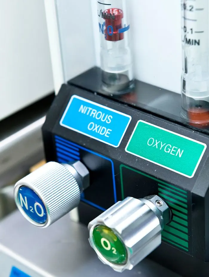 Nitrous oxide sedation used for a calm, comfortable dental procedure
